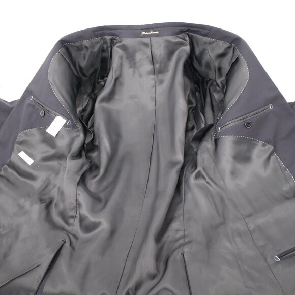 Cartier Sport Coat Mens 38R Wool Single Breasted Two Button Blazer Navy Blue - Picture 10 of 11